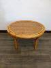 TABLE BASSE RONDE  EN BAMBOU VINTAGE. 1970