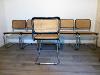 6 CHAISES  NOIRE MARCEL BREUER B32 CESCA, ITALIE, 1970