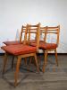 4 CHAISES VINTAGE 1960.