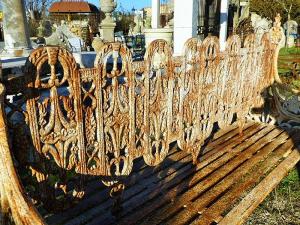 DOUBLE BANC DE JARDIN EN FONTE.