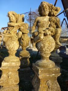 QUATRE  STATUES « PUTTI » QUATRE SAISONS  