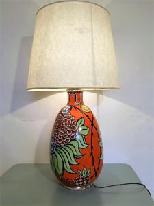 GRANDE LAMPE ART DECO EN CERAMIQUE. 1940