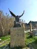 MAJESTUEUSE STATUE D’AIGLE EN BRONZE. 