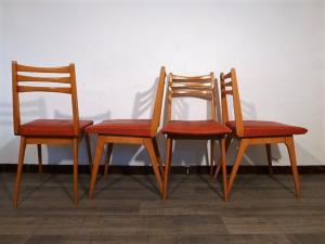 4 CHAISES VINTAGE 1960.